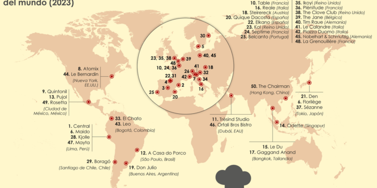 Mapa mejores restaurantes