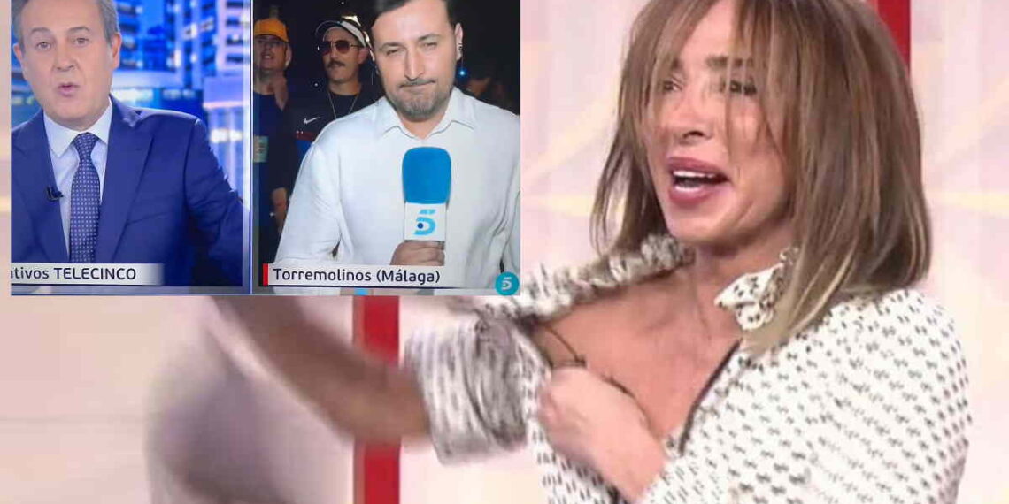 María Patiño, en Informativos Telecinco junto a Pepe Ribagorda (pero ignorada por sus compañeros)