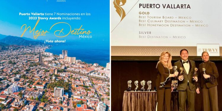 Puerto Vallarta busca ganar 7 premios de los Travvy Awards 2023