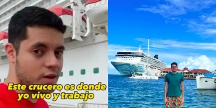 Trabaja en un crucero de lujo, mostró la diminuta habitación en la que vive y se volvió viral
