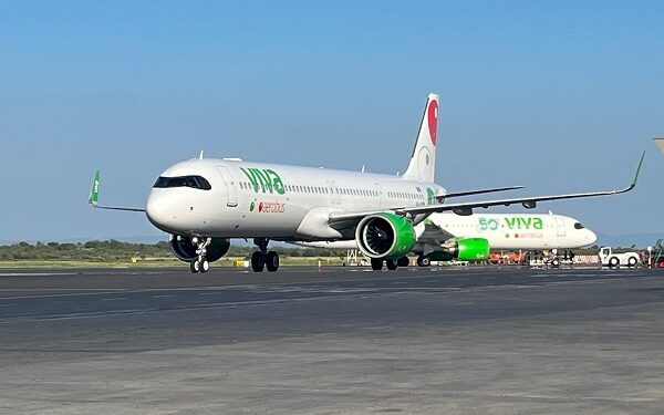Llega el Avión #78 de Viva Aerobus en un vuelo de traslado operado con combustible sostenible (SAF)