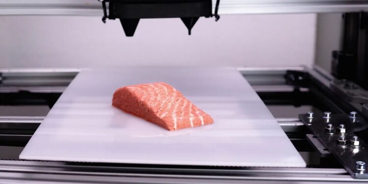 El primer salmón vegano del mundo impreso en 3D ya está en los supermercados