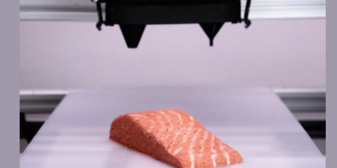 Cómo prepararon un salmón vegano con una impresora 3D