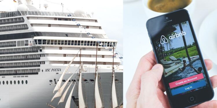 Cruceros y uso de Airbnb