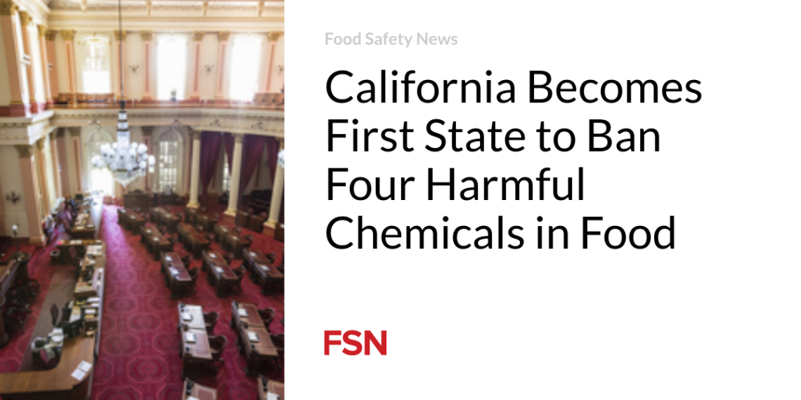 California Becomes First State to Ban Four Harmful Chemicals in Food