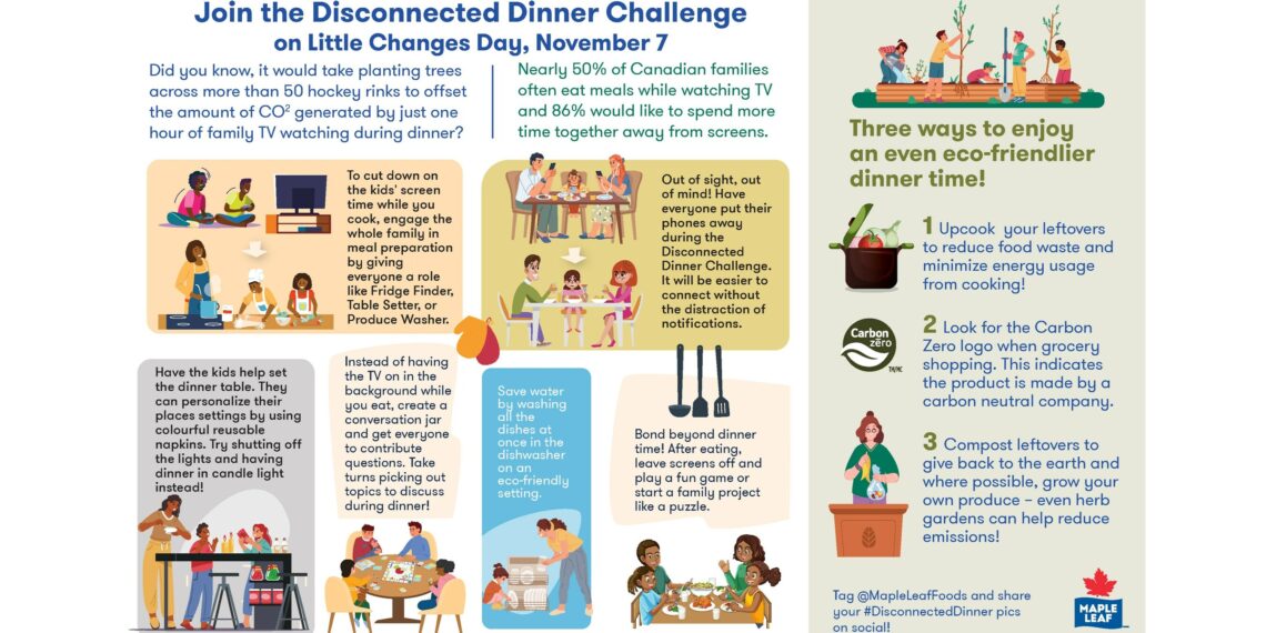 Maple Leaf Foods challenges Canadians to disconnect during dinner on Tuesday, November 7