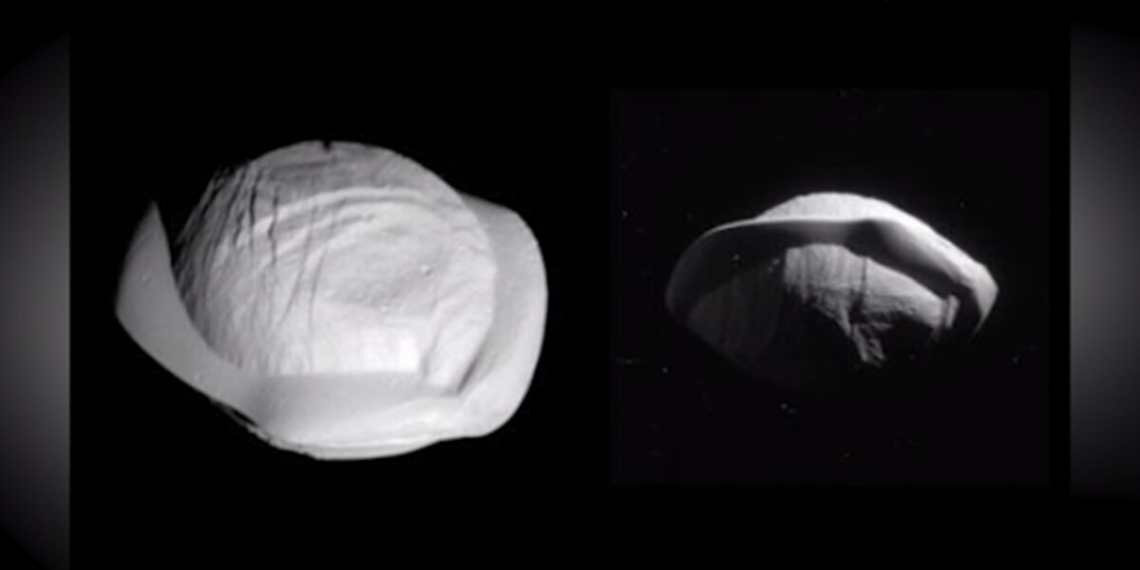 NASA shares photos of ravioli-shaped moon