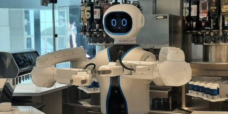 El barman, un robot humanoide