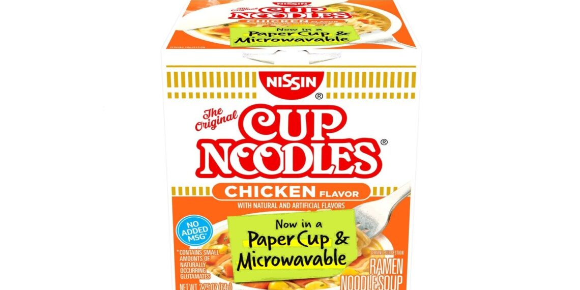 Nissin Foods USA to launch paper cup packaging for Cup Noodles range