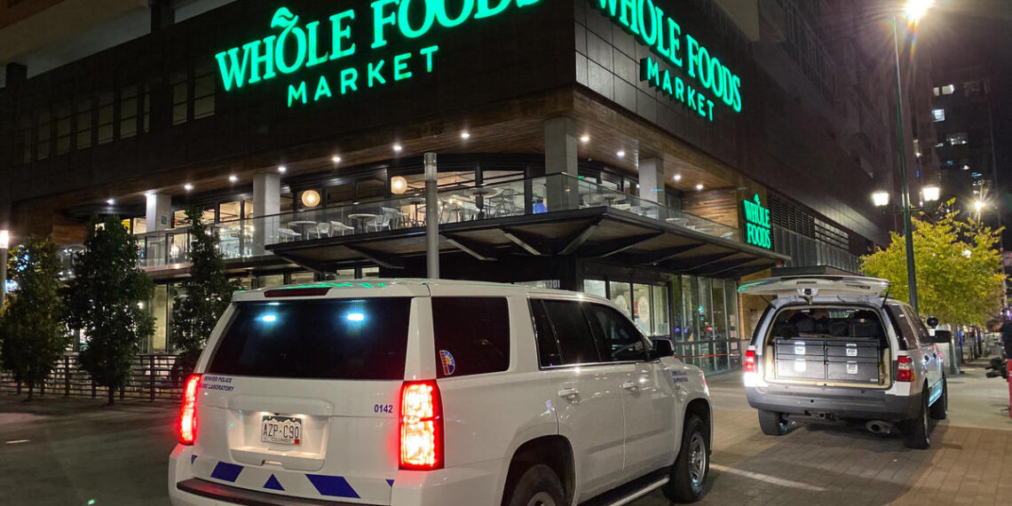 Denver police officer shoots at suspect waving knife inside Whole Foods Market by Union Station