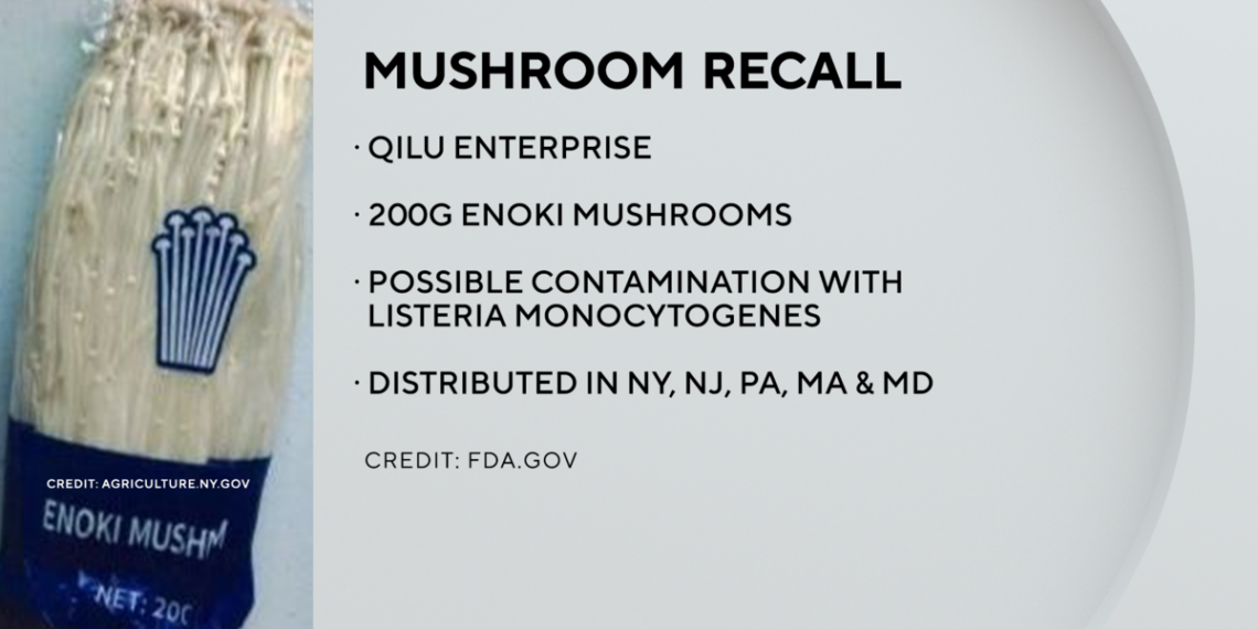 Utopia Foods recalls enoki mushrooms over listeria concerns