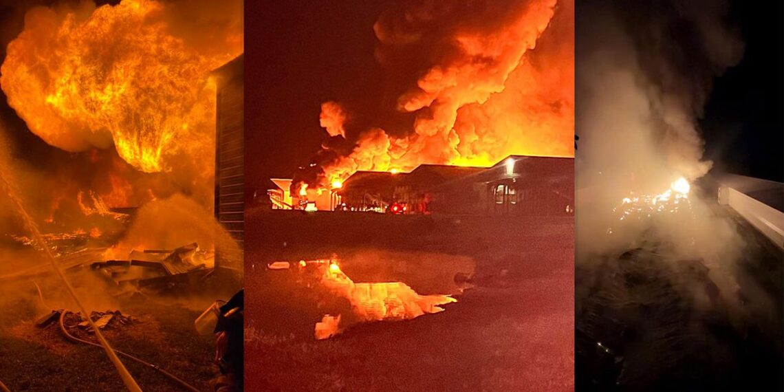 ‘Extremely active’ as crews monitor scene of massive fire in Bremen