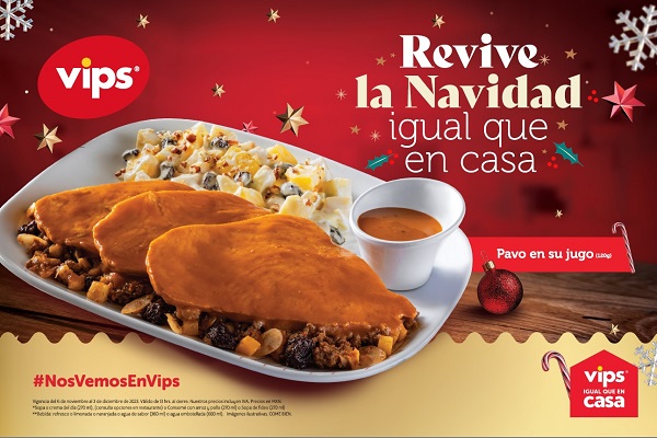 Vips invita a revivir una Navidad igual que en casa con sus deliciosas opciones para esta temporada