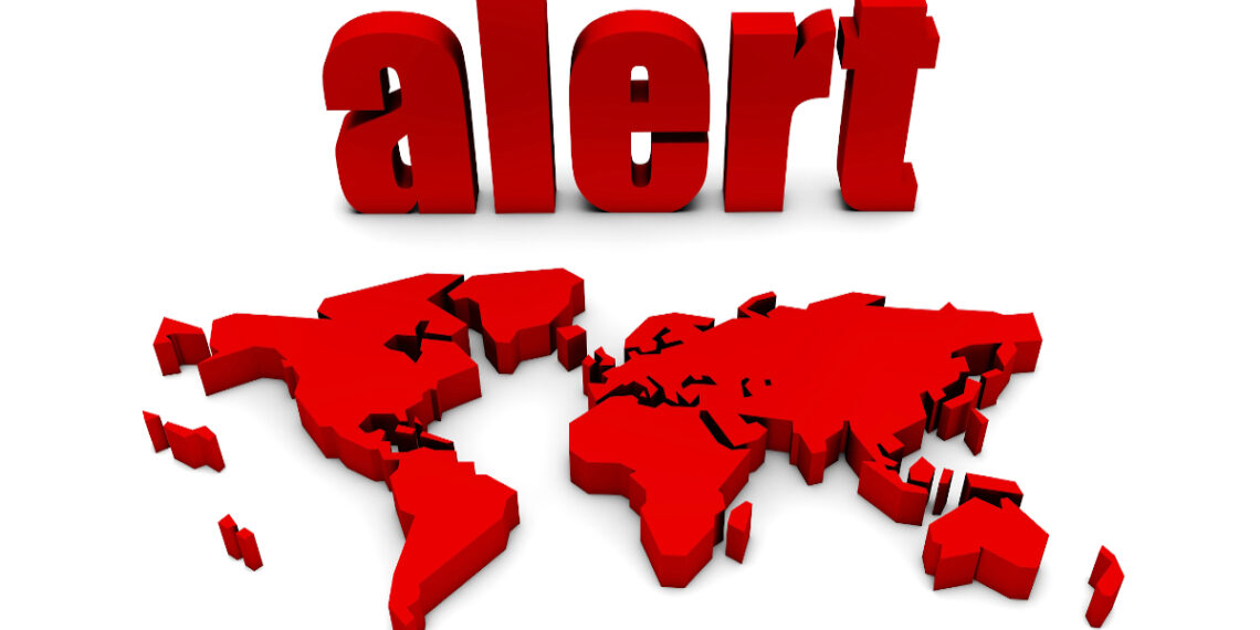 alert world globe