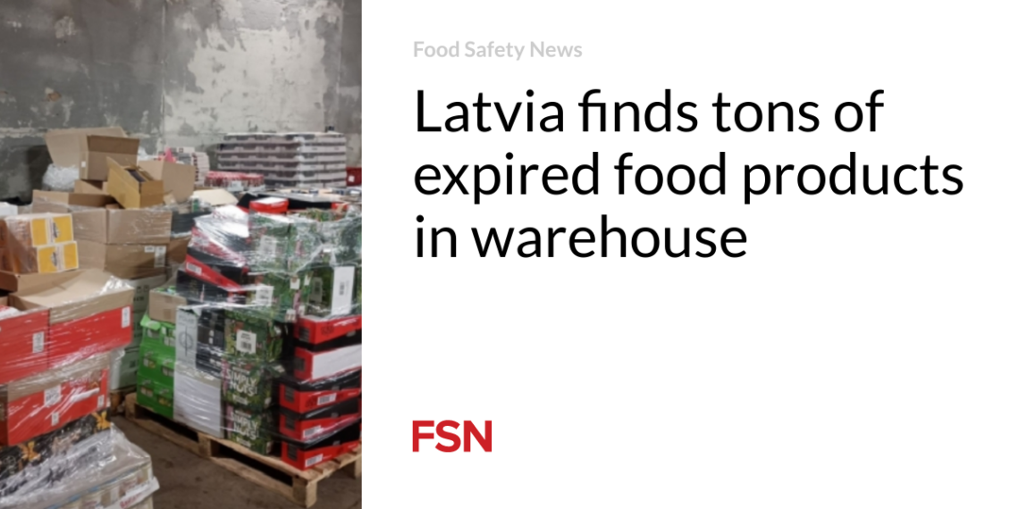 Latvia finds tons of expired food products in warehouse