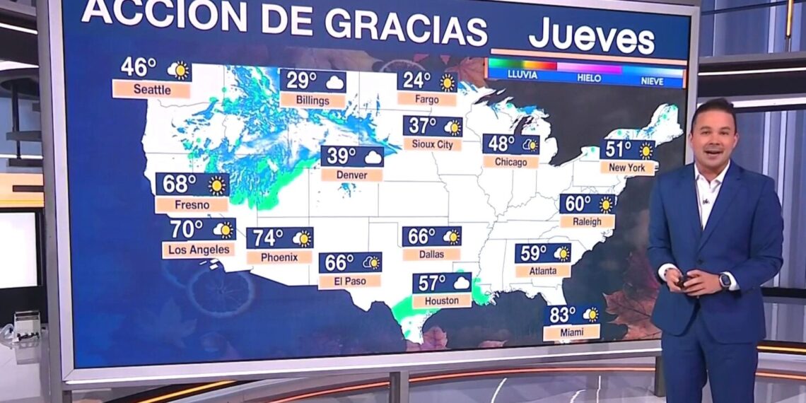 El tiempo tiene buenas noticias para los viajes y las cenas de Thanksgiving... pero no durarán mucho