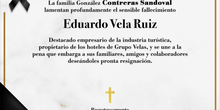 Esquela Eduardo Vela Ruiz