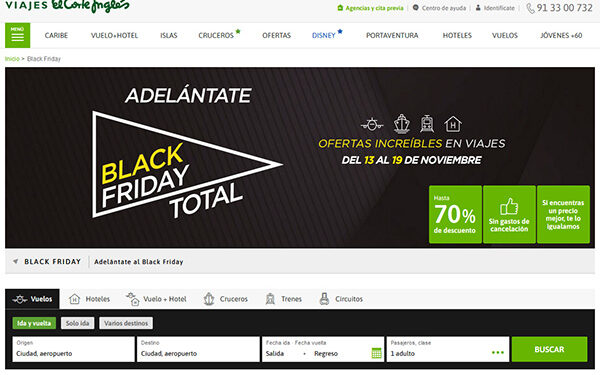 Viajes El Corte Inglés tira los precios: descuentos de hasta el 70% | Noticias de Agencias de viajes, rss1