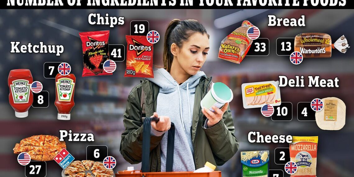 Startling comparison of ingredients in everyday groceries in the US vs UK will stun you