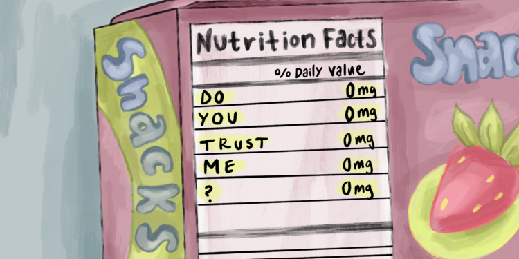 Nutritional labels on food are a lot less useful than other sources