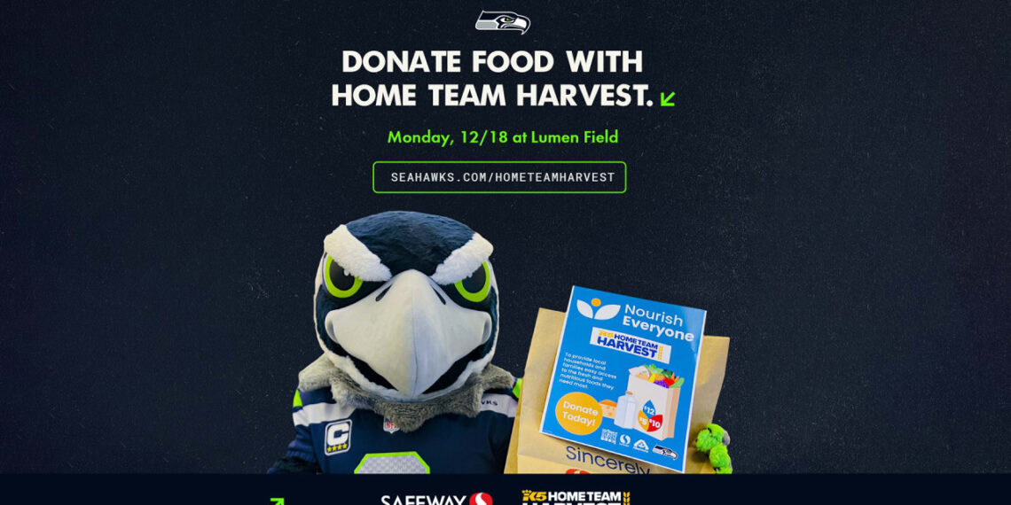 Seattle Seahawks to Host Food Drive at December 18 Game to Benefit Home Team Harvest Campaign