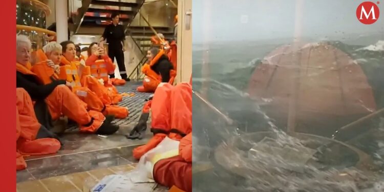 Pasajeros se preparan para impacto de ola gigante en crucero Grupo Milenio