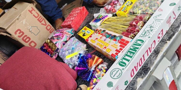 Asegurados más de 56 kilos de pirotecnia en cruceros y centros comerciales en La Paz