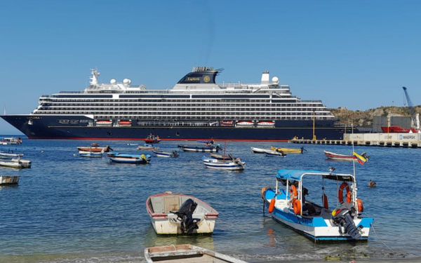 Así fue la llegada del primer crucero Explora I a Santa Marta