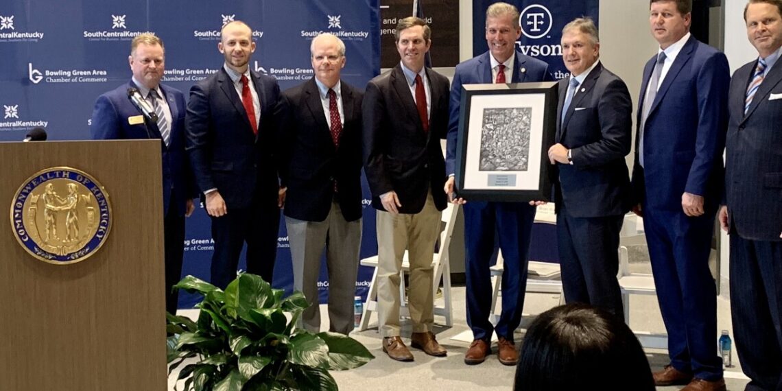 Gov. Andy Beshear visits new Tyson Foods plant in Bowling Green, WKU Innovation Campus to tout economic development