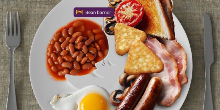New 'bean barrier' to keep breakfast foods separate - 'It's kind of funny'