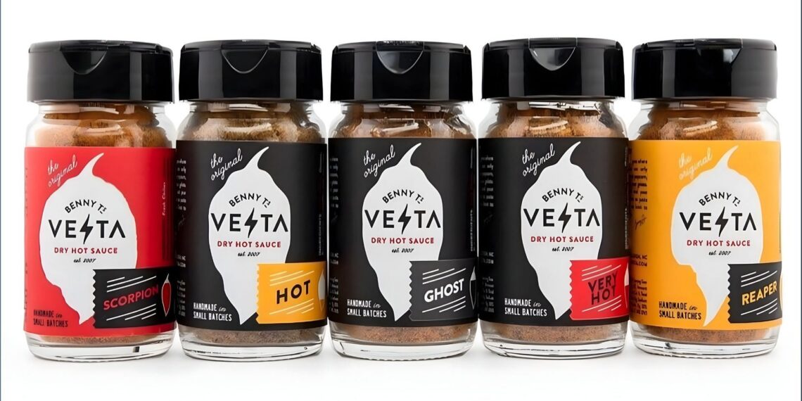 Vesta Fiery Gourmet Foods, Inc. recalls five hot sauces wheat allergen contamination concerns (Image via FDA)