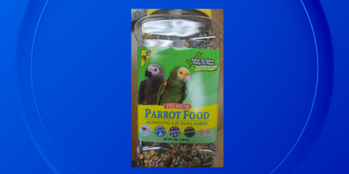 FDA recalls D&D Commodities Ltd. parrot food after potential salmonella contamination