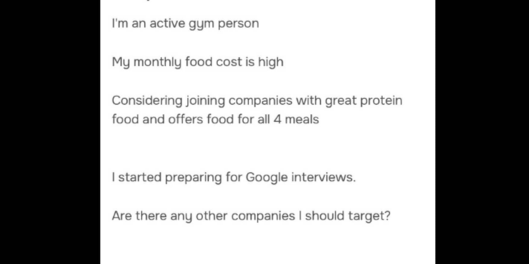Man with ₹43 lakh package looking for ‘company with great protein foods’ | Trending