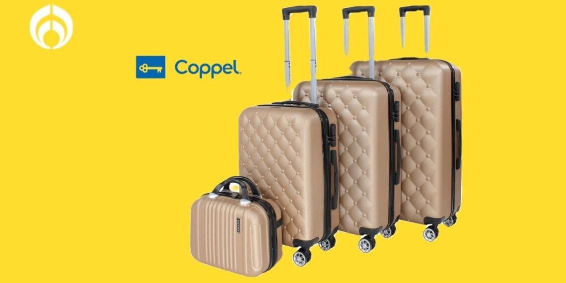 Coppel remata el precio de estas prácticas maletas de viaje súper resistentes