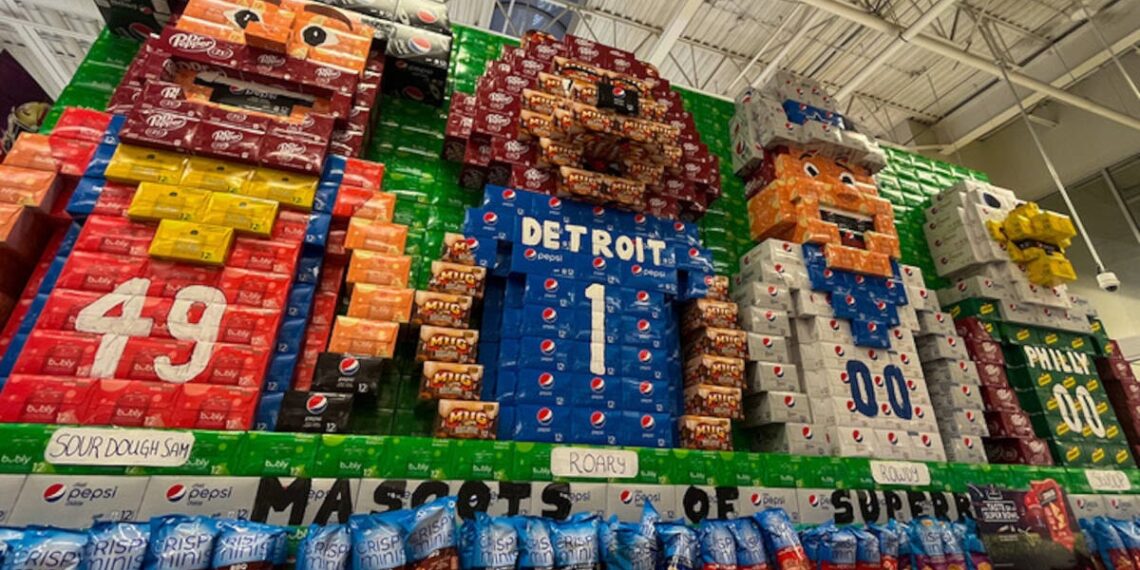 Super silly sculptures for Superbowl at Kelowna Save-On-Foods