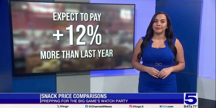 Valley residents should be prepared to pay more for Super Bowl snack foods