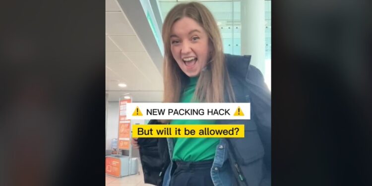 Los consejos virales de una tiktoker experta en viajar barato y en no pagar equipaje extra en el avión