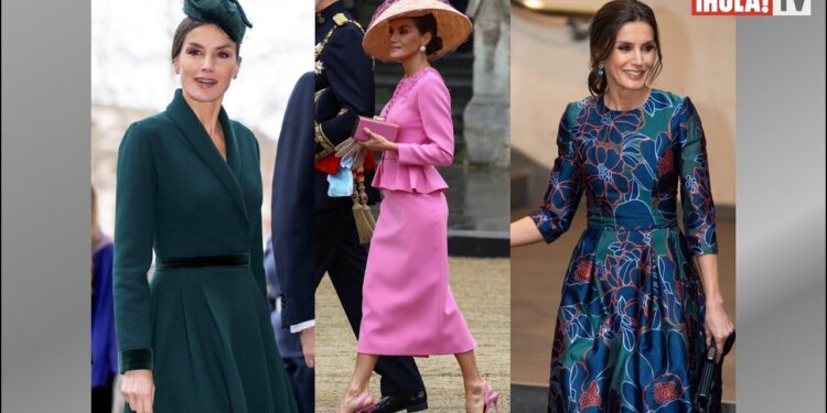 Los viajes de doña Letizia a Inglaterra han dejado looks memorables