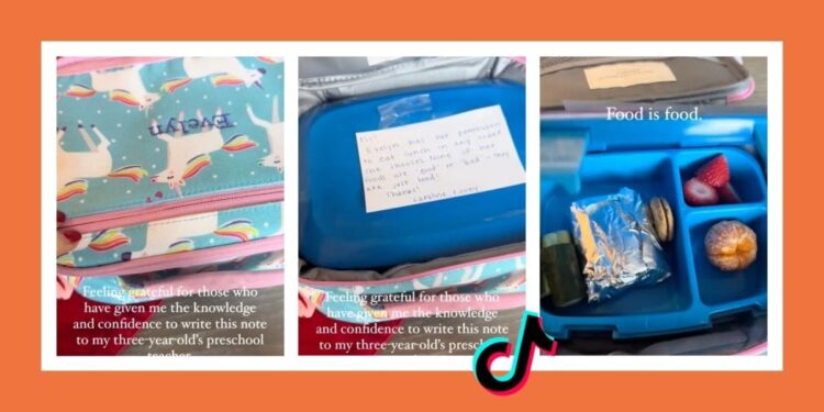 Mom sends angry note in daughter’s lunch after teacher comments on ‘good’ and ‘bad’ foods