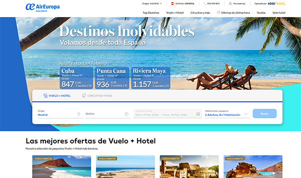 Air Europa Holidays: precios tipo Imserso y promoción en redes sociales | Noticias de Agencias de viajes