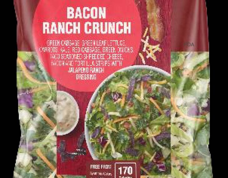 Taylor Fresh Foods Recalls Marketside Bacon Ranch Salad Kit