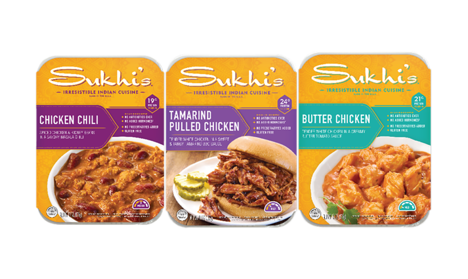 Sukhi's Gourmet Indian Foods debuts 3 new refrigerated entrees
