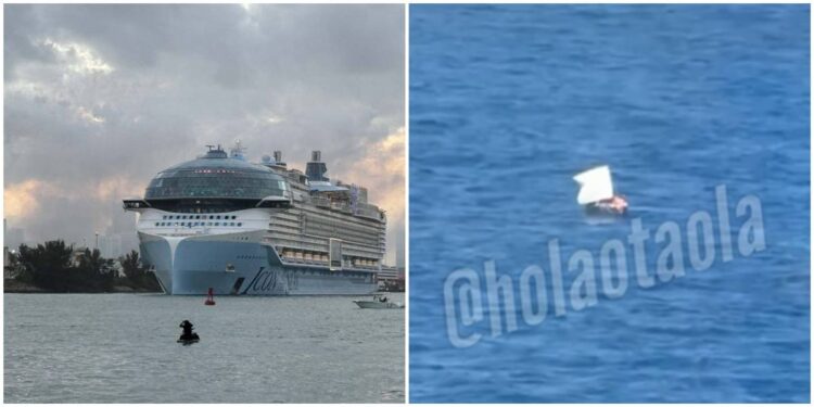 Icon of the Seas rescata a 14 balseros cubanos y los lleva a Honduras