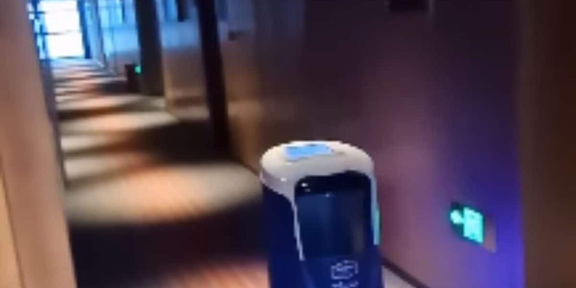 Man Gets Food Delivered By Robot In China, Internet Can't Keep Calm