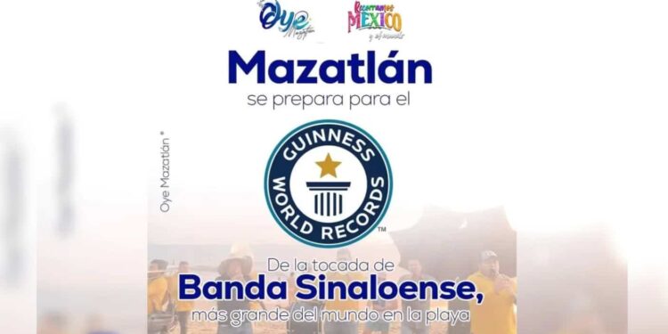 Convocan a tocada masiva de banda sinaloense en Mazatlán para romper Guinness Record