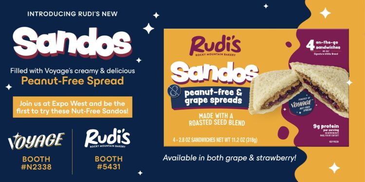 Rudi's Mountain Bakery Partners with Voyage Foods to Release a Line of Nut-Free, Snackable Sandos