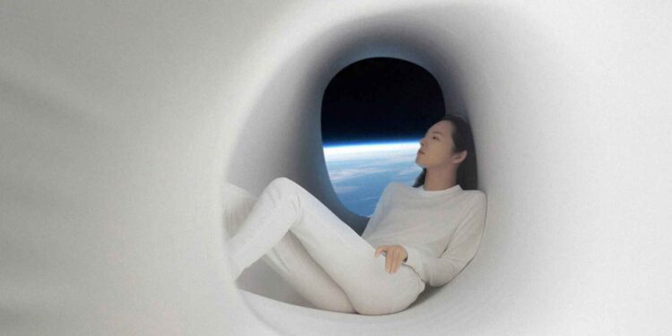 Concepto de Acromnia, el hotel espacial sin muebles