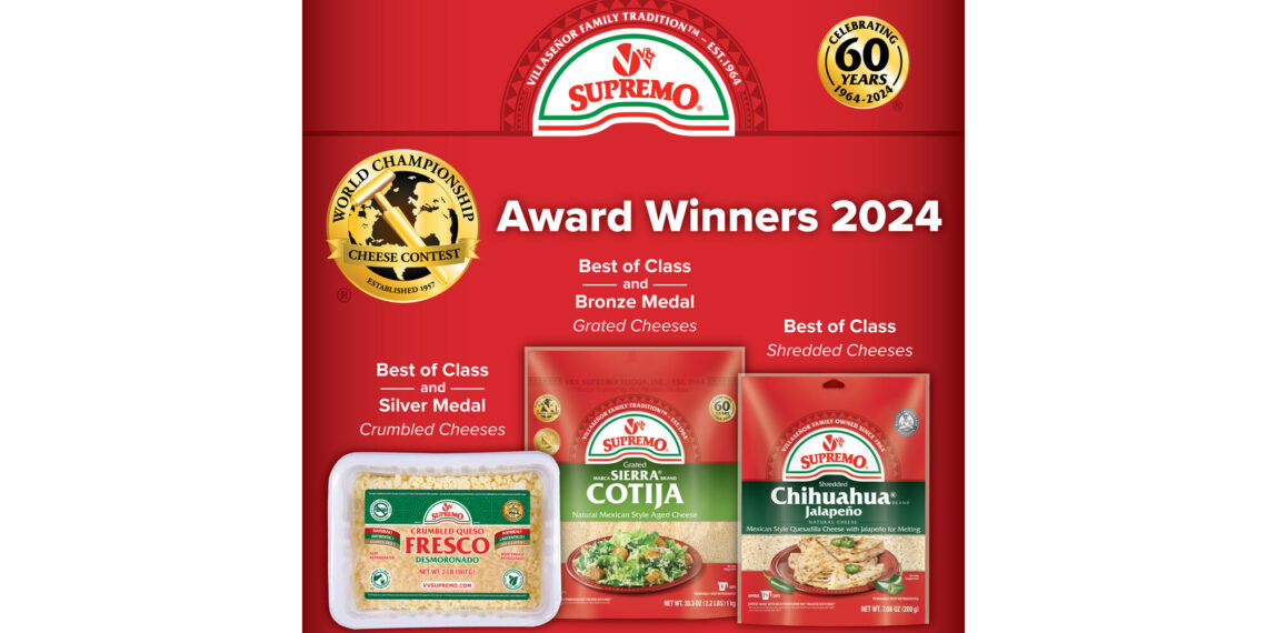 V&V Supremo Foods, Inc. Shines with Eight Awards at the Prestigious World Championship Cheese Contest