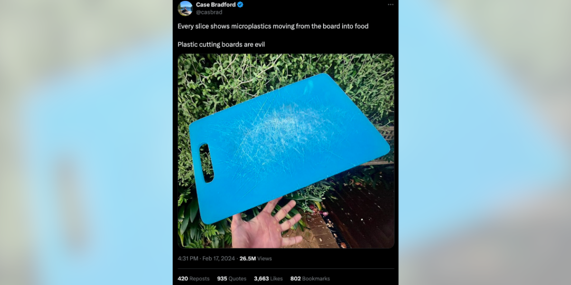 Plastic Cutting Boards Shown To Shed Microplastics in Food?