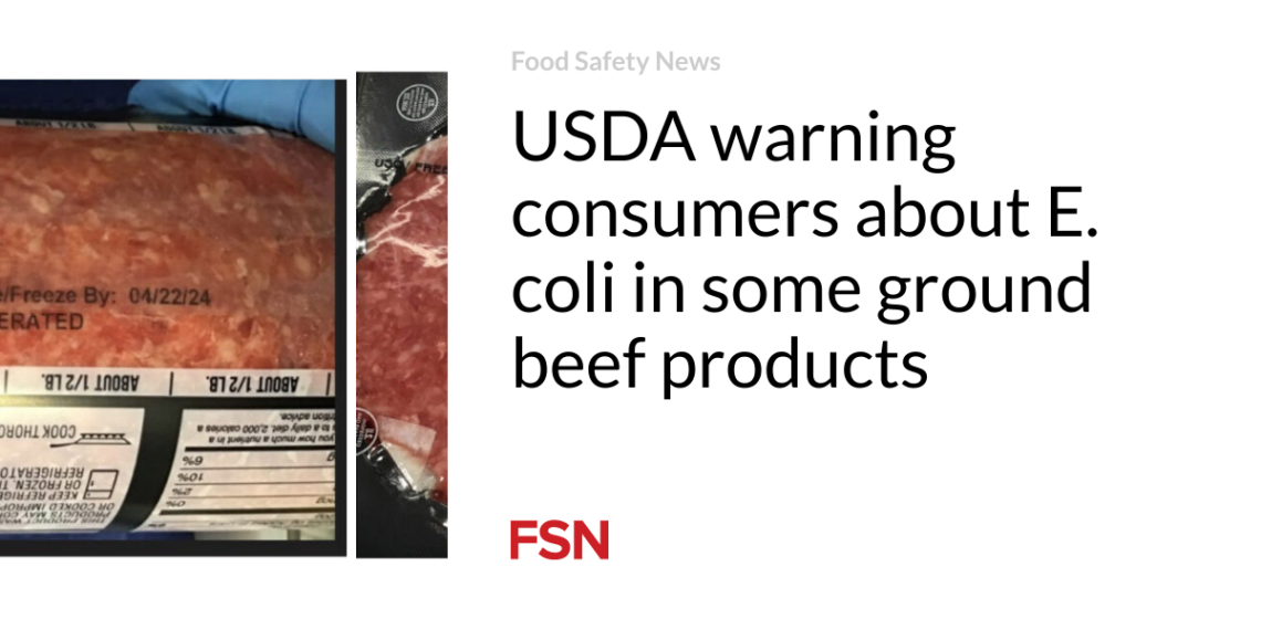 USDA warning consumers about E. coli in some ground beef products